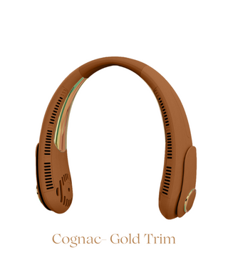 Sleek Air ™ - Cognac Hands-Free Three-Speed Neck Fan