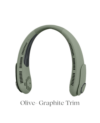 Sleek Air ™ - Olive w/Graphite Trim Hands-Free Three-Speed Neck Fan