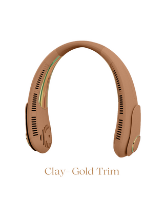 Sleek Air ™ - Clay Hands-Free Three-Speed Neck Fan